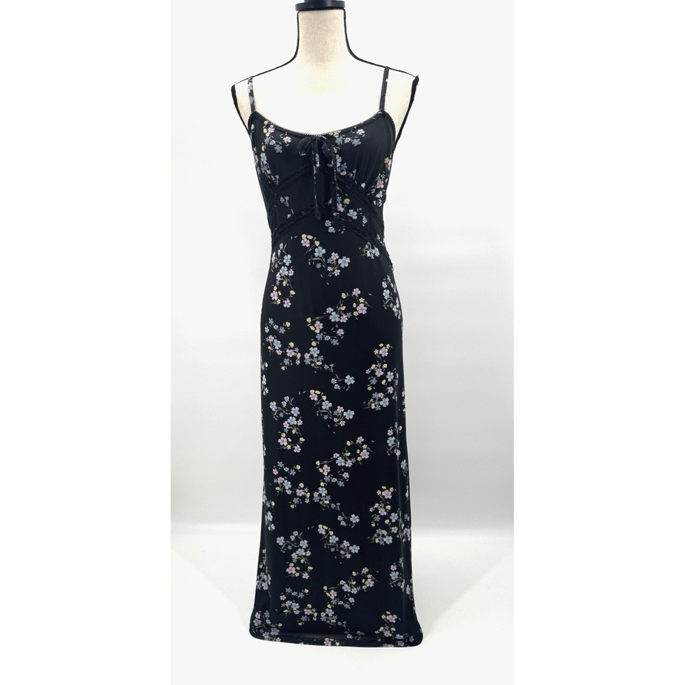 Whimsigoth Pink Republic Floral Mesh Babydoll Maxi Dress XXL Lined Dark Fairy